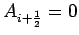 $\displaystyle A_{i+\frac{1}{2}} =0$