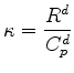 $\displaystyle \kappa = \frac{R^d}{C_p^d}$