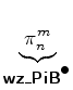 $\displaystyle \underbrace{ \pi^{m}_{n} }_{ \mbox{{\cmssbx wz\_PiB}}^{\mbox{$\bullet$}} }$