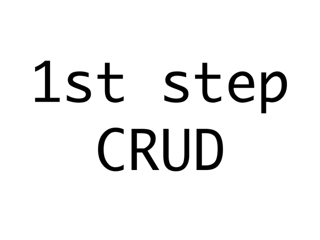 1st step CRUD
